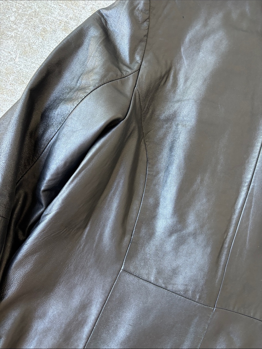 Ricardo Vintage Black Leather Women's Blazer Jacket - Single-Button - Picture 14 of 16